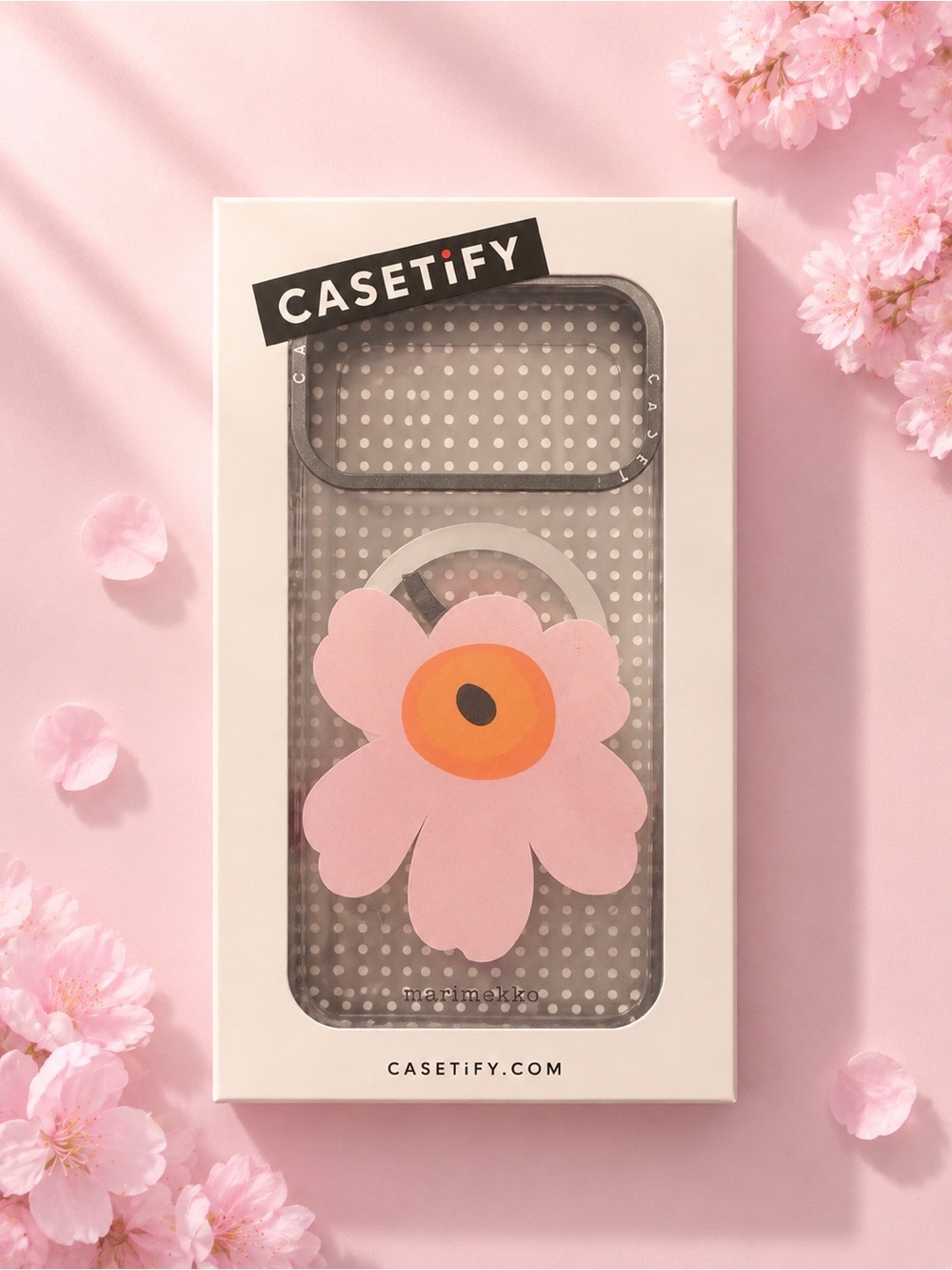 Limited Edition CASETiFY x Marimekko Collection Pink Cherry Blossom Set - Picture 2 of 3